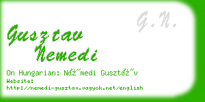 gusztav nemedi business card